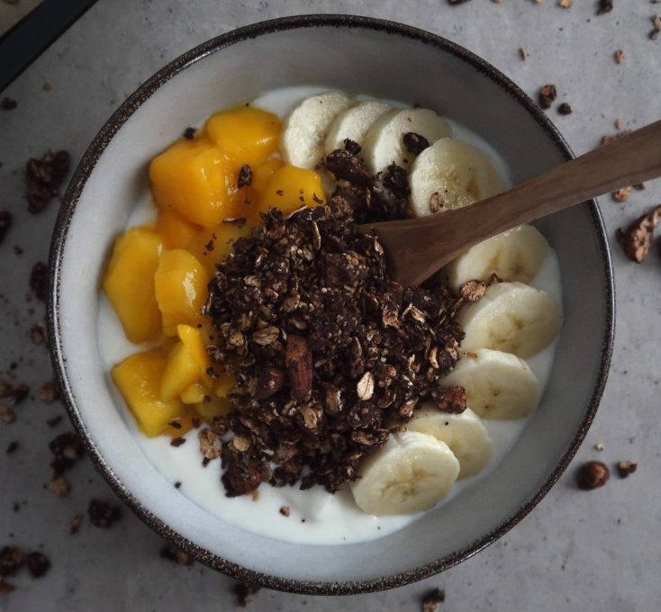 Healthy Salted Chocolate Tahini Granola Sarahs Vegan Guide