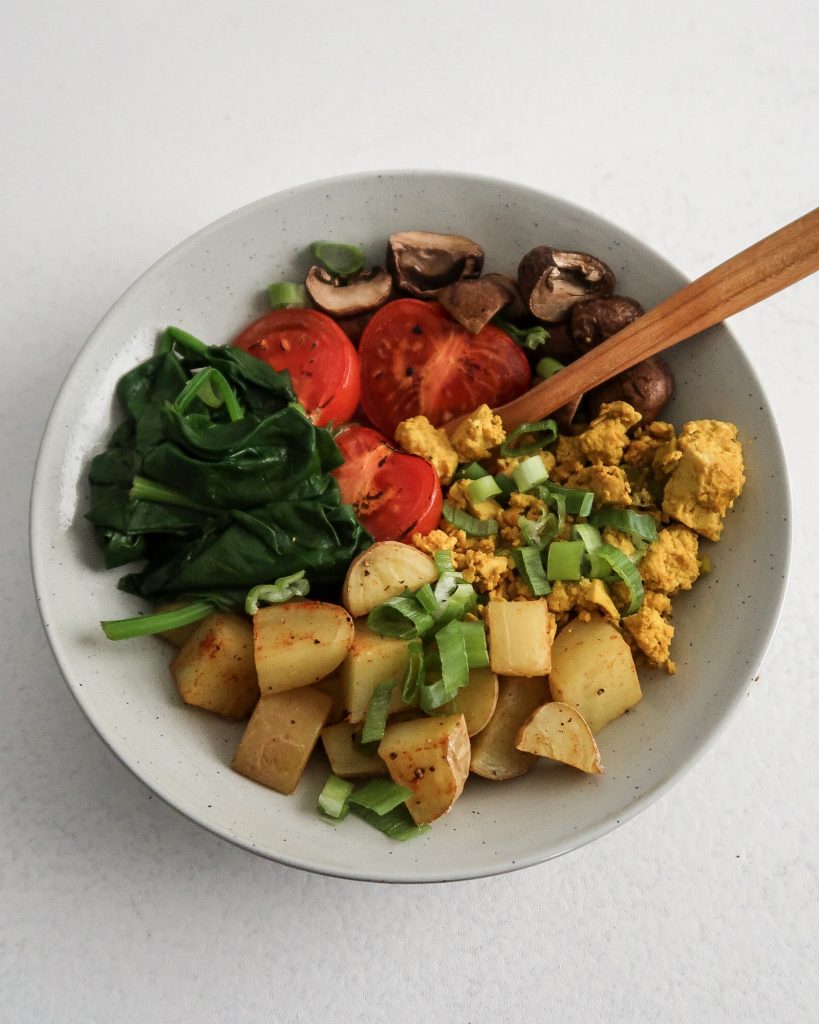 Healthy Tofu Scramble Breakfast Bowl | Sarahs Vegan Guide