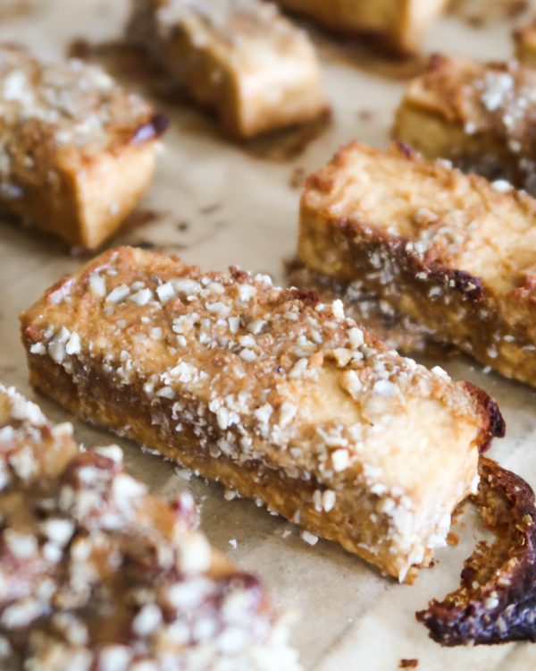 Simple Baked Tofu with Tahini Marinade Sarahs Vegan Guide