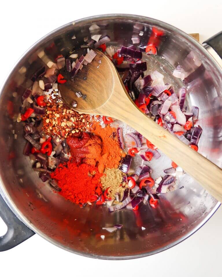 Tofu & Black Bean Chili for Meal Prepping Sarahs Vegan Guide