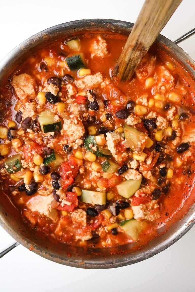 Tofu & Black Bean Chili for Meal Prepping Sarahs Vegan Guide