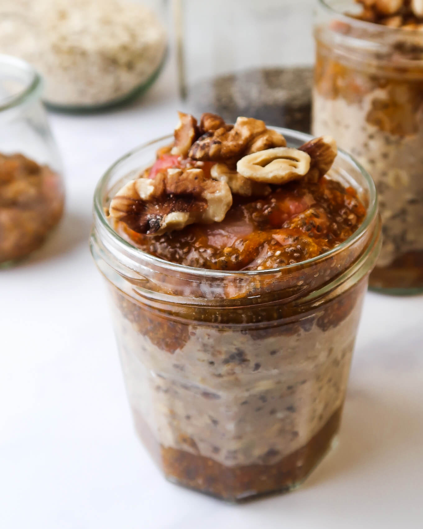 Summer Fruit Overnight Oats With Peach & Apricot Jam