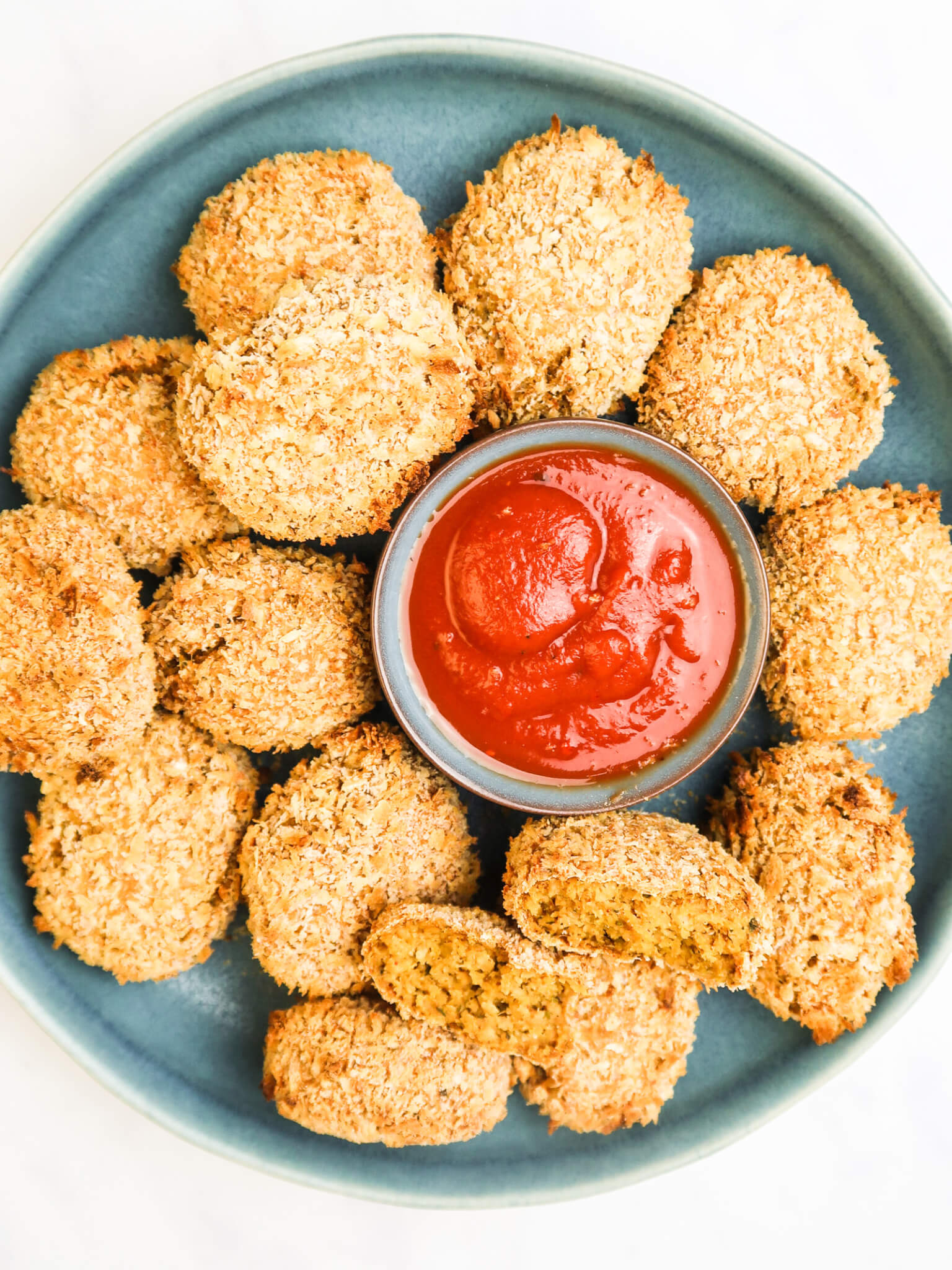Easy Baked Vegan Chicken Nuggets (oilfree, no tofu)